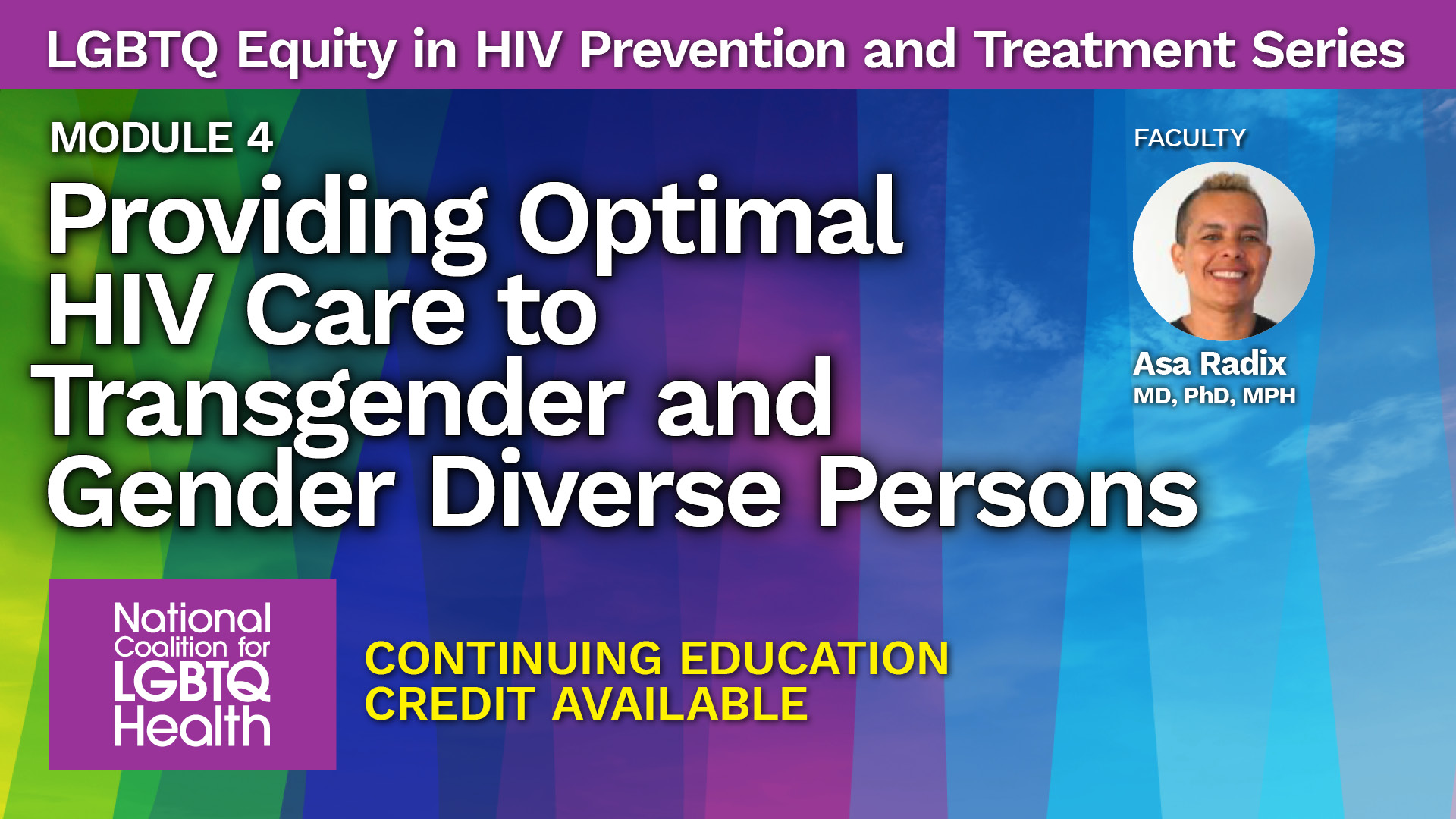 Providing Optimal HIV Care to Transgender and Gender Diverse Persons